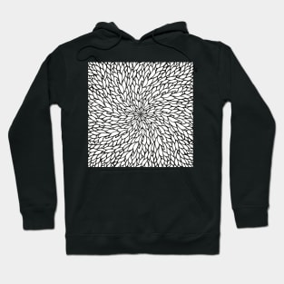 Black and White Petal Cyclone Hoodie